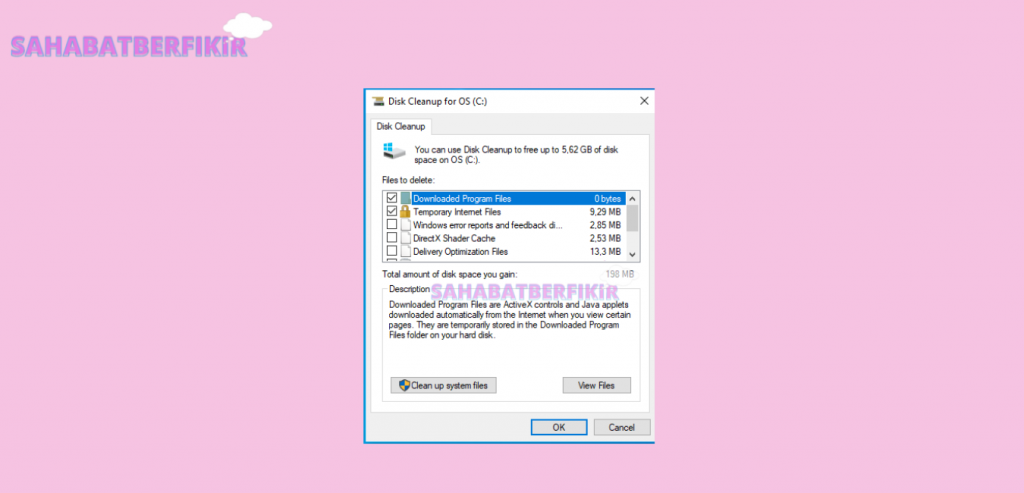 Menghapus Backup Windows Update